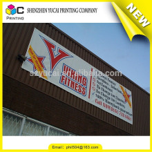 Último modelo nuevo de impresión de PVC de publicidad personalizado banner al aire libre y colorante-sub deportes raza banner al aire libre